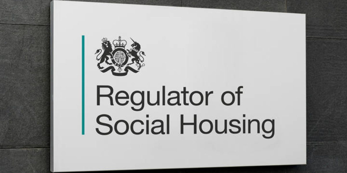 A sign for the Regulator of Social Housing.