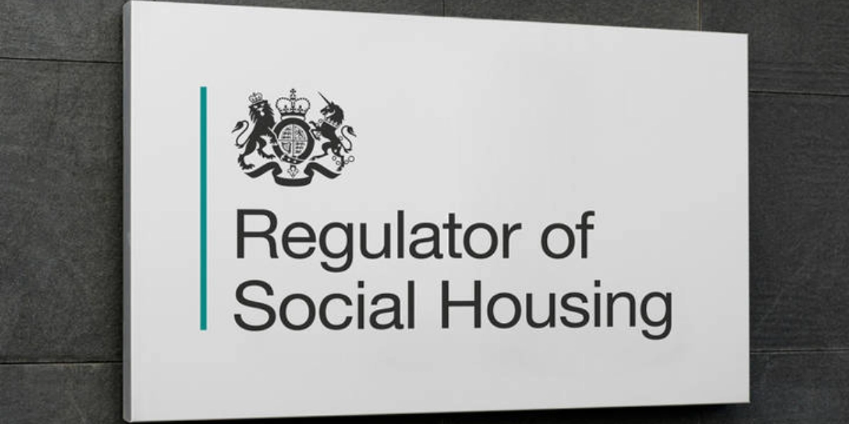 A sign for the Regulator of Social Housing.