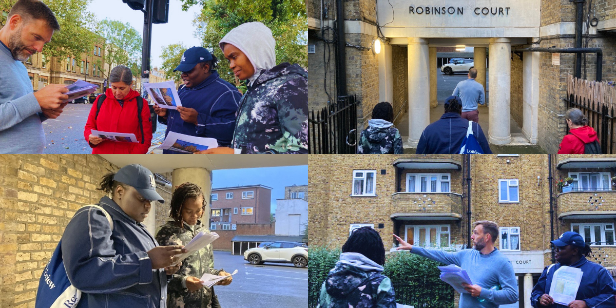 A montage of images from the guided tour of Islington.